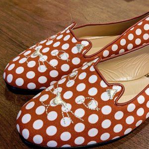 Charlotte Olympia Designer Polka Dot Kitty Flats - Size 7 (37.5 EU) NWB/NWT